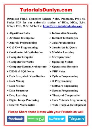 Computer graphics notes tutorials duniya | PDF