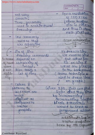 Computer graphics notes tutorials duniya | PDF