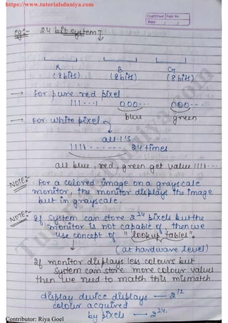 Computer graphics notes tutorials duniya | PDF