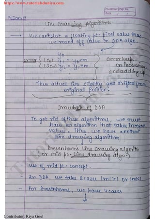 Computer graphics notes tutorials duniya | PDF
