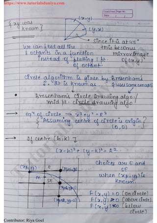 Computer graphics notes tutorials duniya | PDF