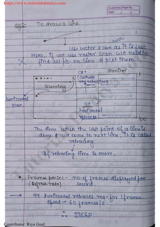 Computer graphics notes tutorials duniya | PDF