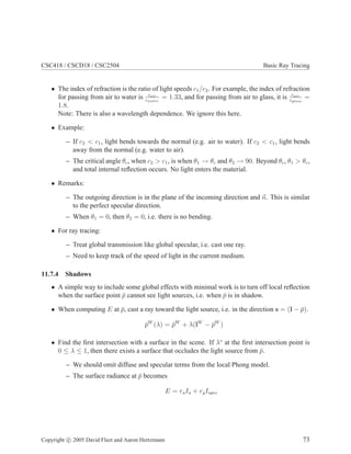 Phong Eq In Computer Graphics Notes.pdf Computer Graphics Notes.pdf