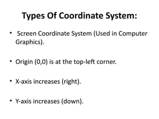 Screen Coordinate Graph Computer Graphics Notes_1_1753865171450.pptx