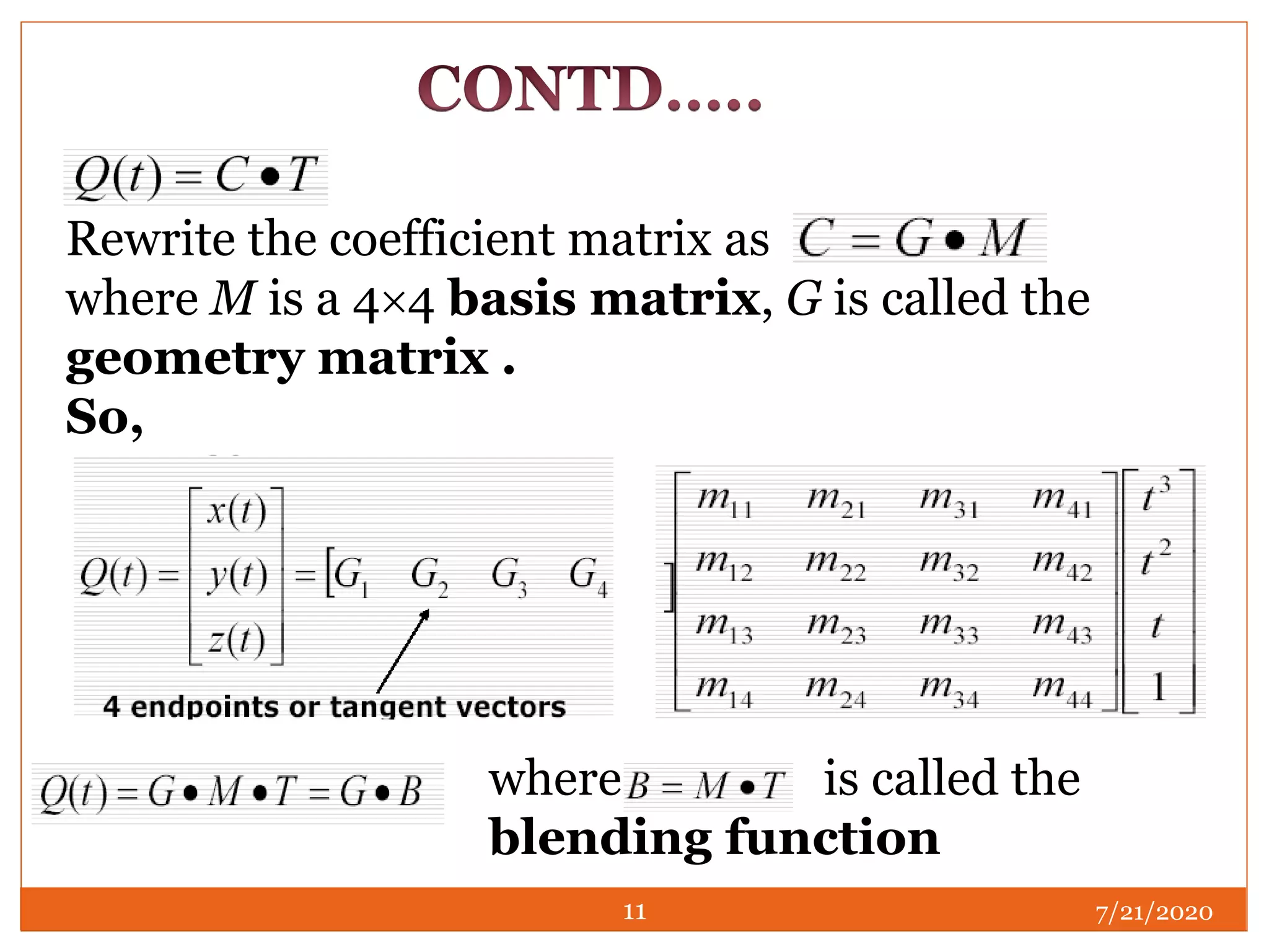 Parametric And Nonparametric Curves In Computer Graphics Computer graphics(parametric cubic curves) | PPT