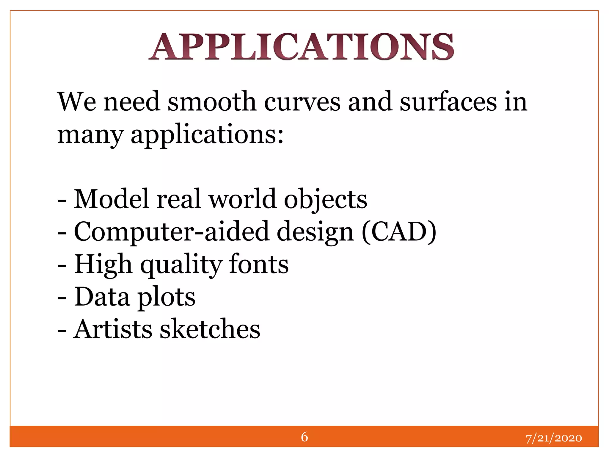 Parametric And Nonparametric Curves In Computer Graphics Computer graphics(parametric cubic curves) | PPT