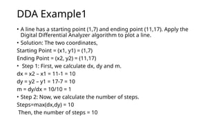 Computer Graphics PPT2.pptx (DDA (Digital Differential Analyzer) Line ...