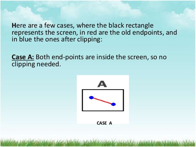 Requirements Of Good Line Drawing Algorithm : Cohen sutherland line clipping algorithm