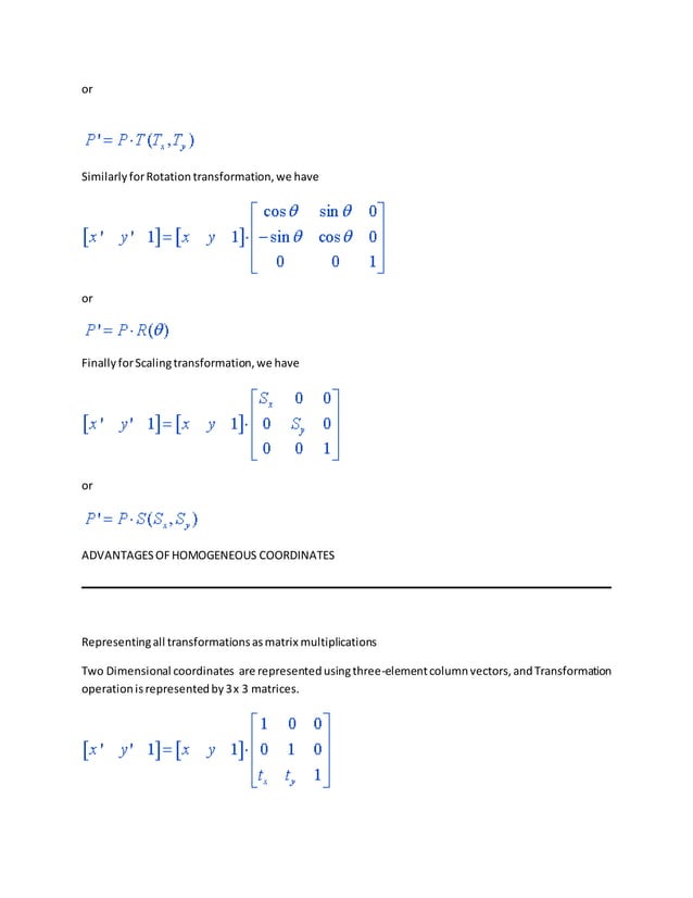 Computer graphics question for exam solved | PDF