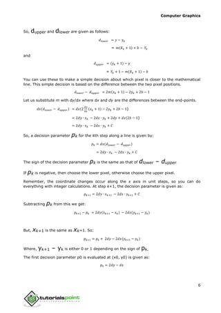 computer_graphics_tutorial for CG Enginnering Subject | PDF