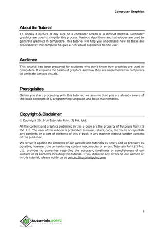 computer_graphics_tutorial for CG Enginnering Subject | PDF