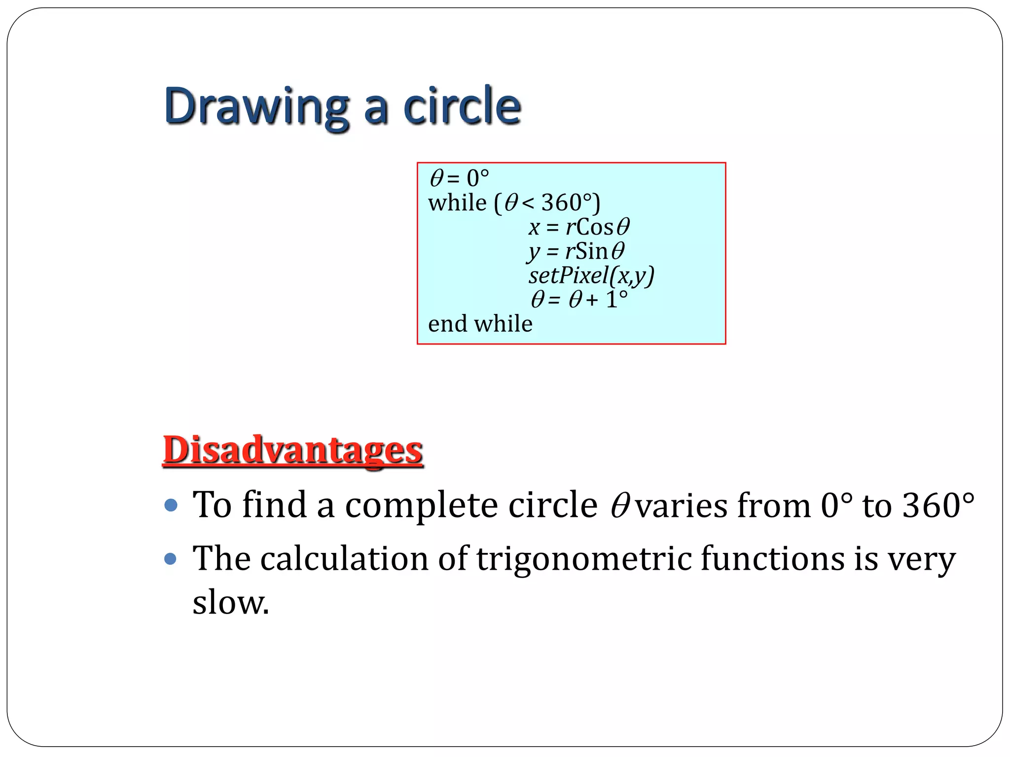 Computer Graphics - Bresenham's line drawing algorithm & Mid Point ...