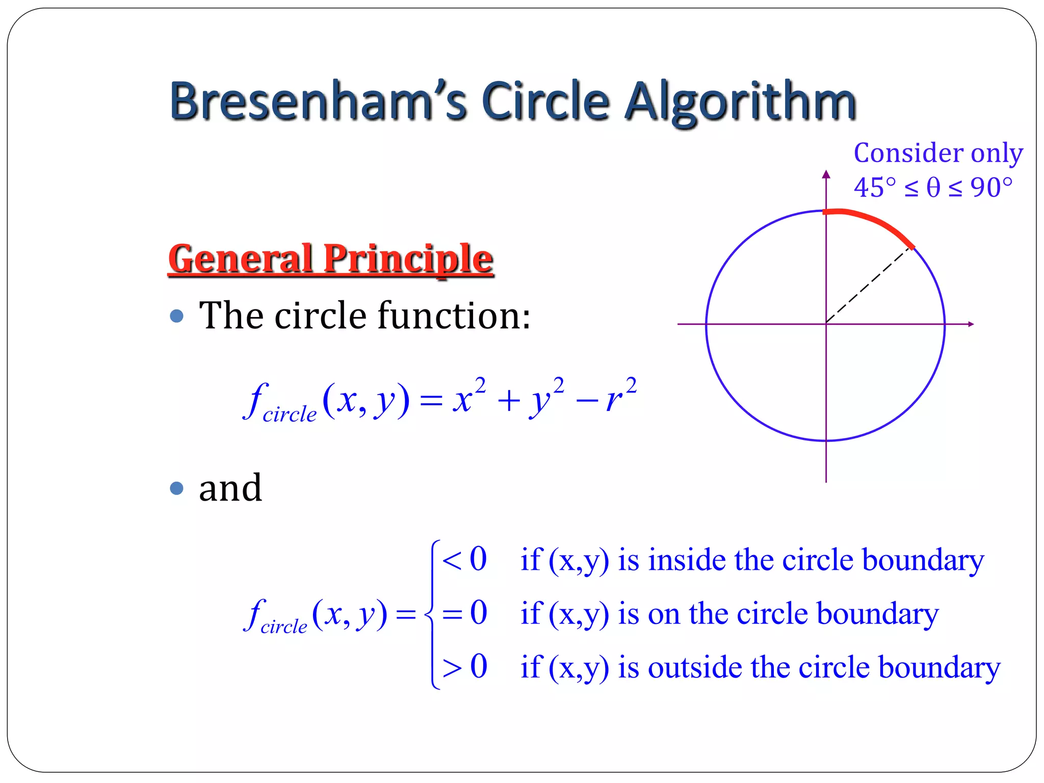 Computer Graphics - Bresenham's line drawing algorithm & Mid Point ...