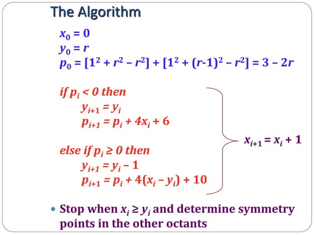 Computer Graphics - Bresenham's line drawing algorithm & Mid Point ...