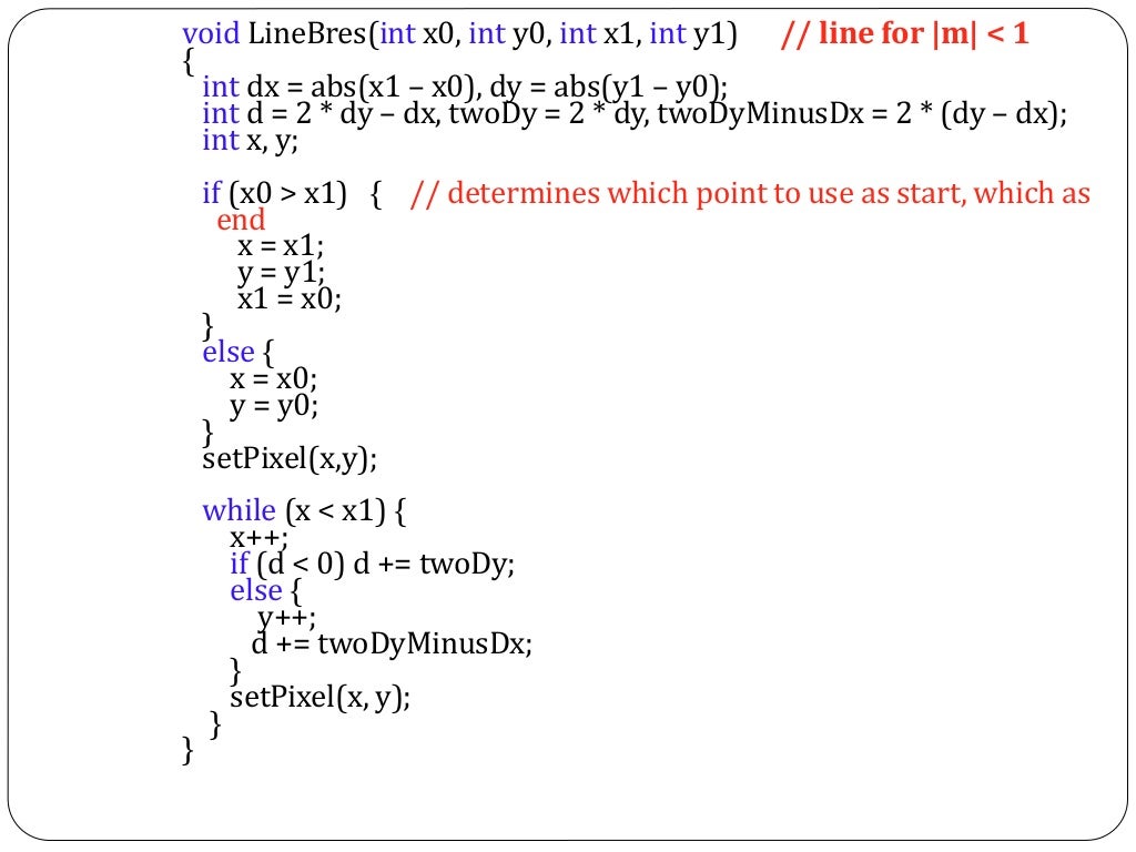 Computer Graphics - Bresenham's line drawing algorithm & Mid Point Ci…