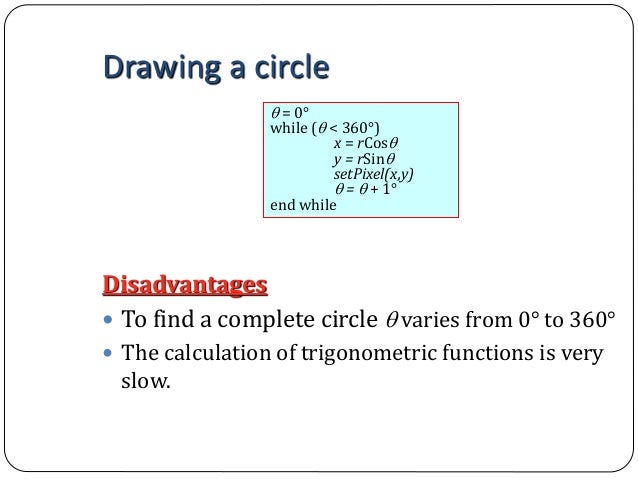 Bresenham Line Drawing Algorithm Disadvantages : Computer graphics bresenham s line drawing algorithm