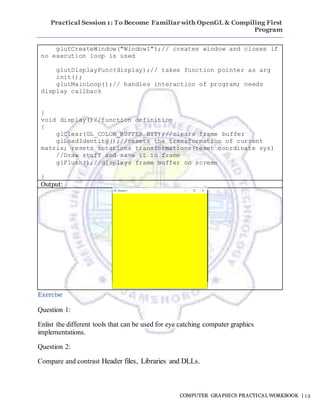 Computer graphics workbook | DOCX