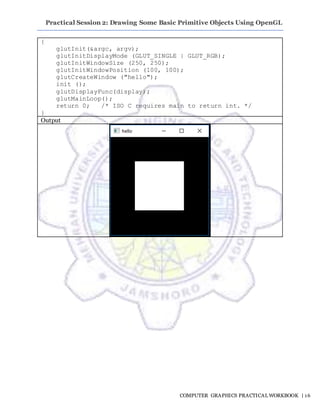 Computer graphics workbook | DOCX