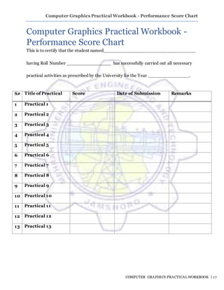 Computer graphics workbook | PDF
