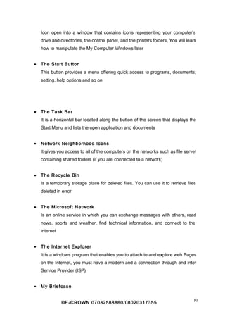 Computer Programming Hand Out Computer handout | DOC