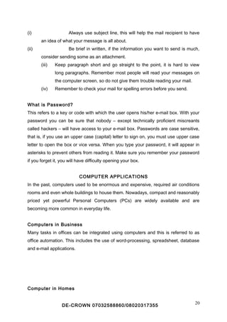 Computer handout | DOC