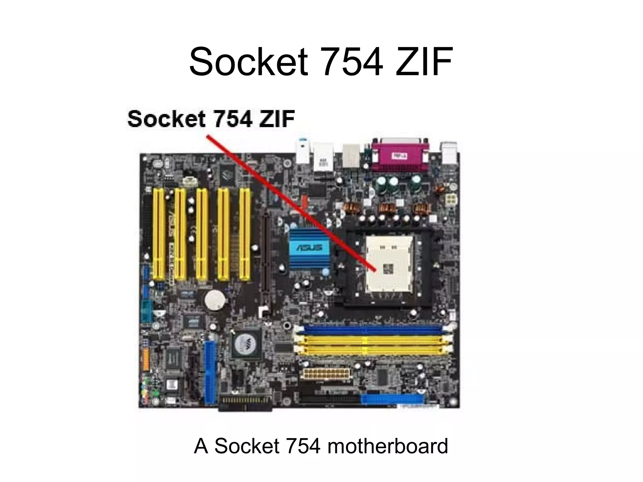 Socket 754 ZIF
A Socket 754 motherboard
 
