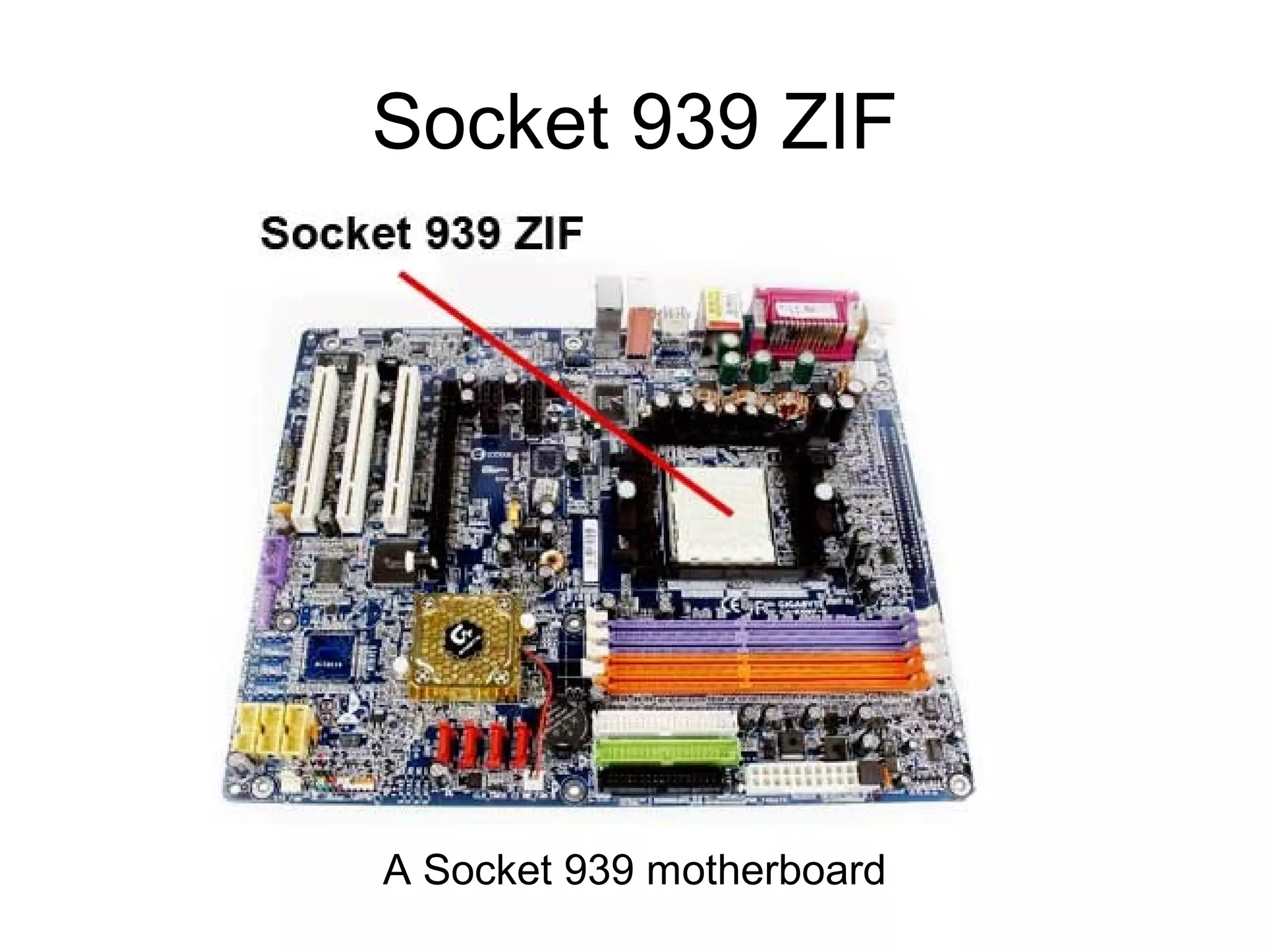 Socket 939 ZIF
A Socket 939 motherboard
 