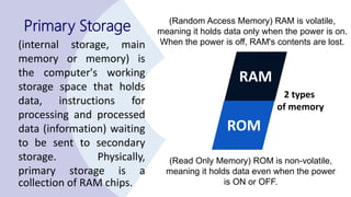 Storage Chip Primary Computer hardware | PPTX