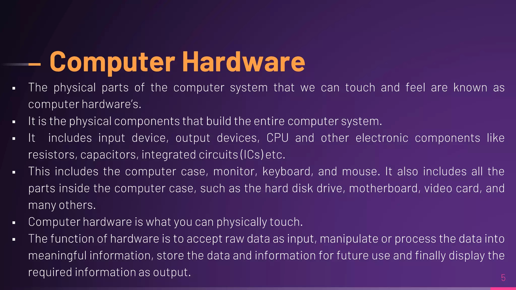 Computer hardware | PPT | Free Download