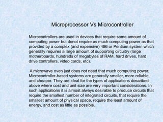 Motherboard Vs Microcontroller Computer Hardware.ppt
