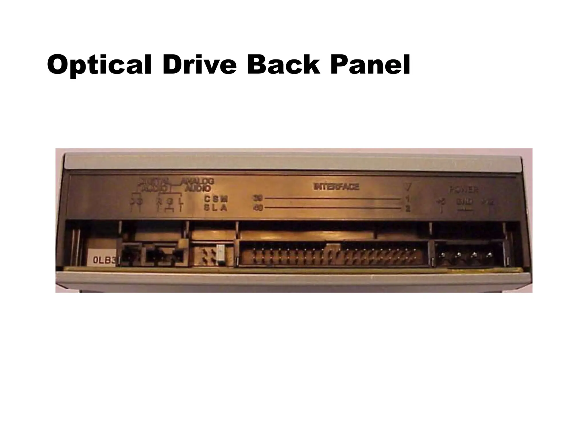 Optical Drive Back Panel
 