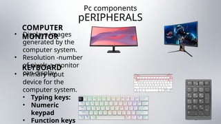 Computer Components Typing COMPUTER HARDWARE AND ITS PARTS AND FUNCTION | PPTX