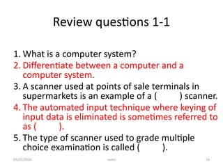 Comprehensive Overview of Computer Input and Output Devices | PPTX