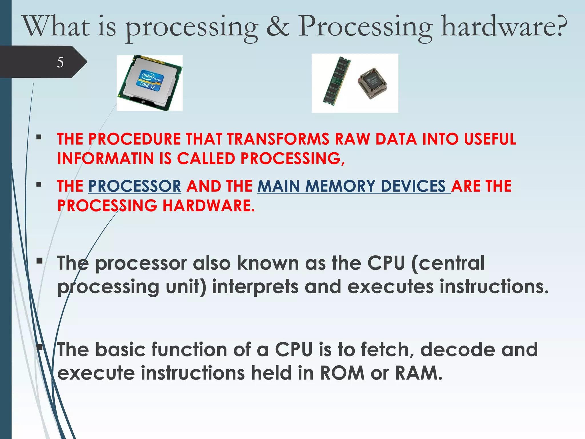 Computer hardware and its components | PPT