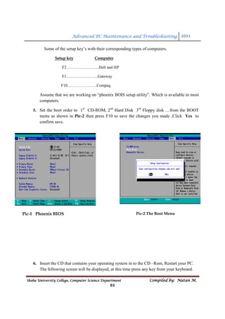 Advanced PC Maintenance and Troubleshooting | PDF