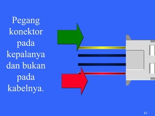 Pegang
 konektor
   pada
kepalanya
dan bukan
   pada
kabelnya.

            43
 