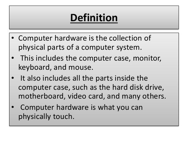 Computer hardware intro