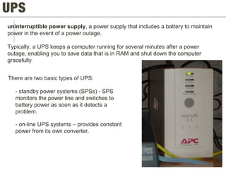 Ups Stands For In Computer Computer hardware ppt1 | PPT