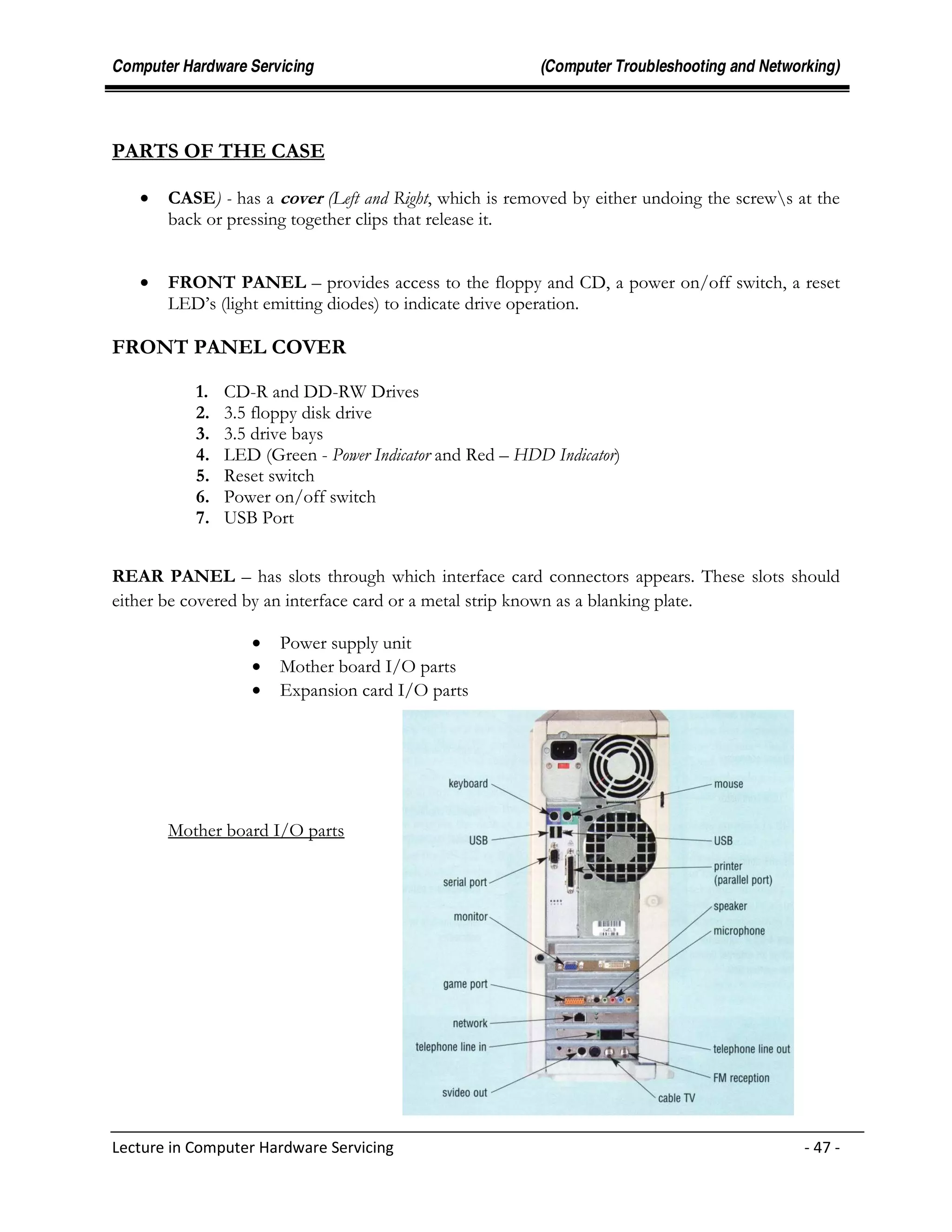 Computer hardware servicing nc ii module | PDF