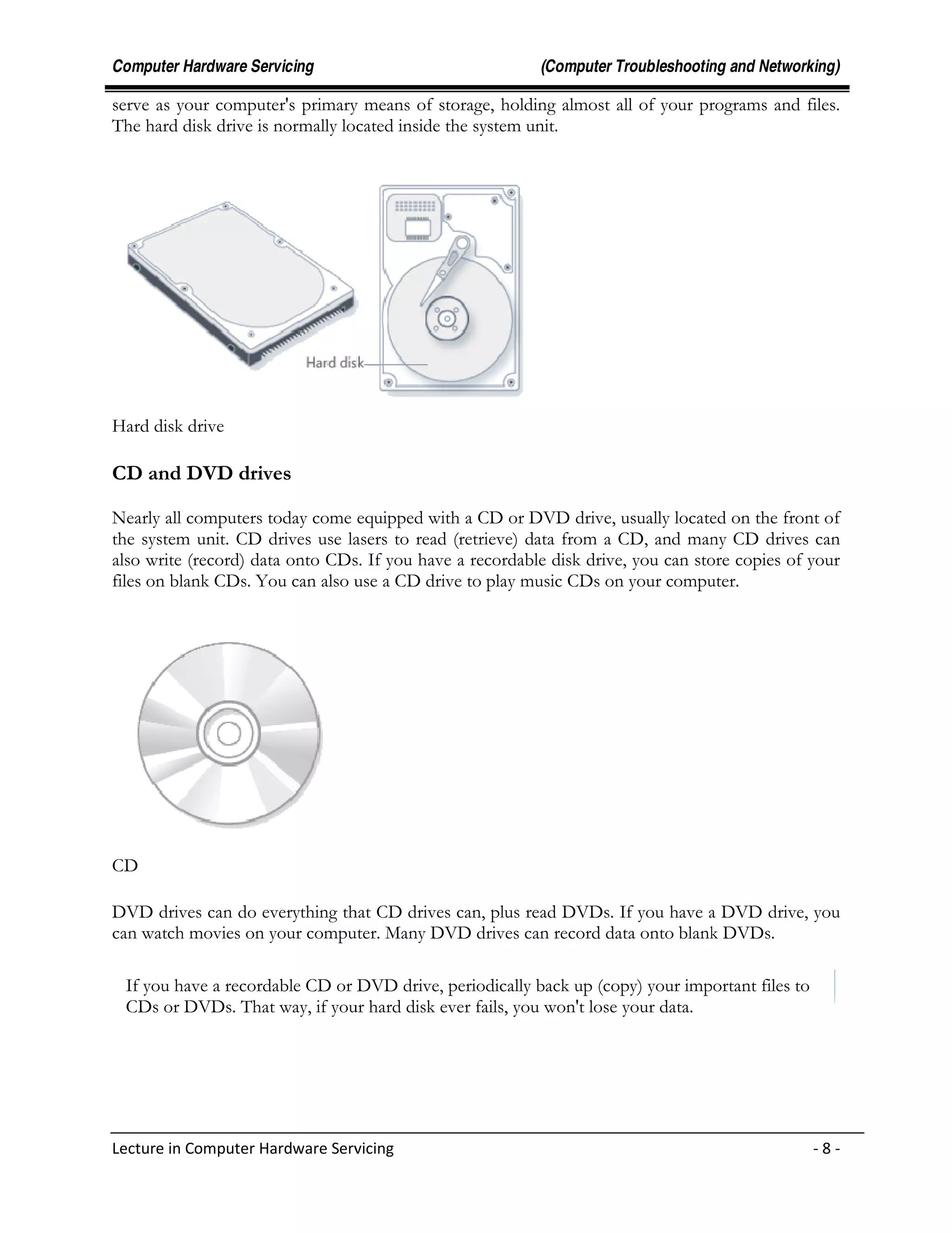Computer hardware servicing nc ii module | PDF