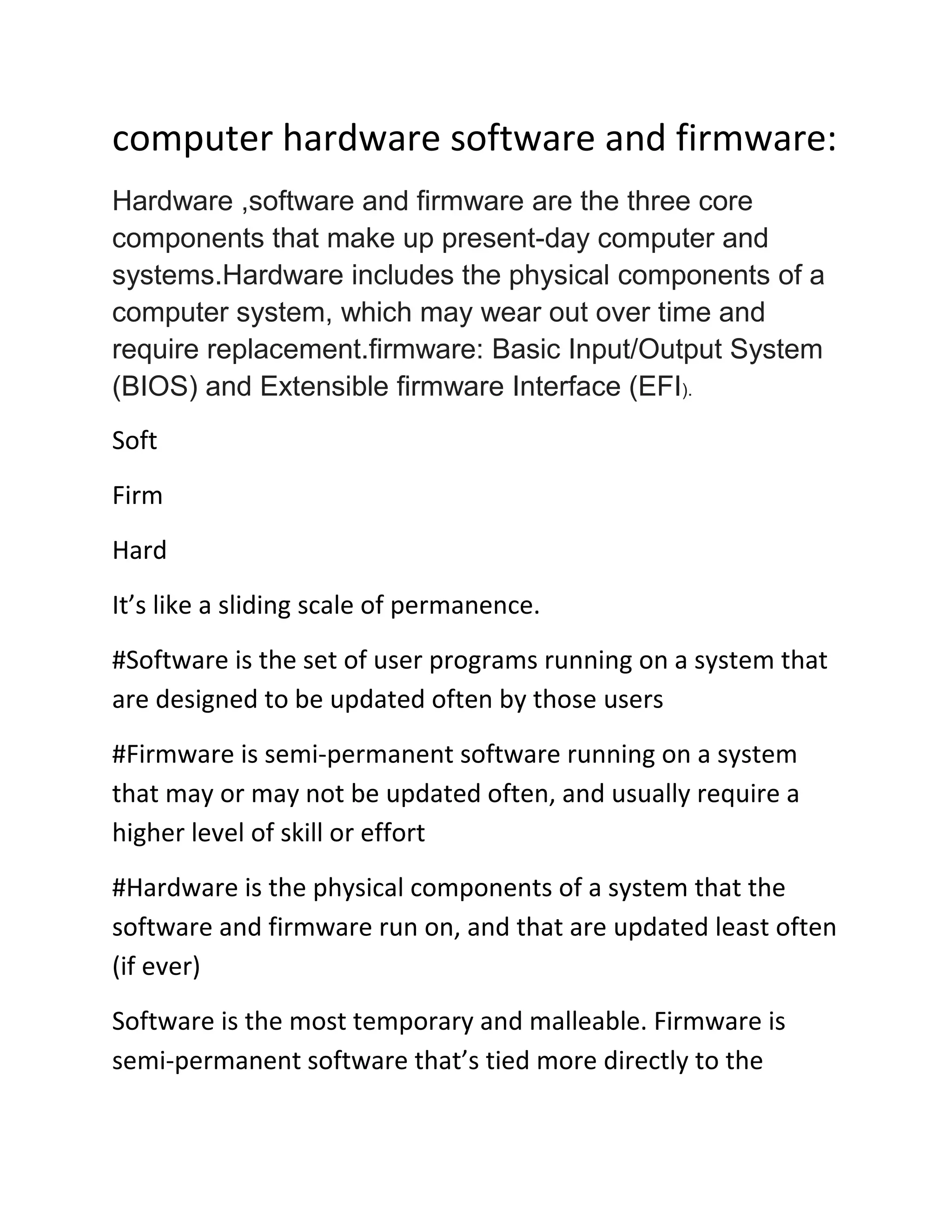 Computer hardware software and firmware | PDF | Computing | Technology ...