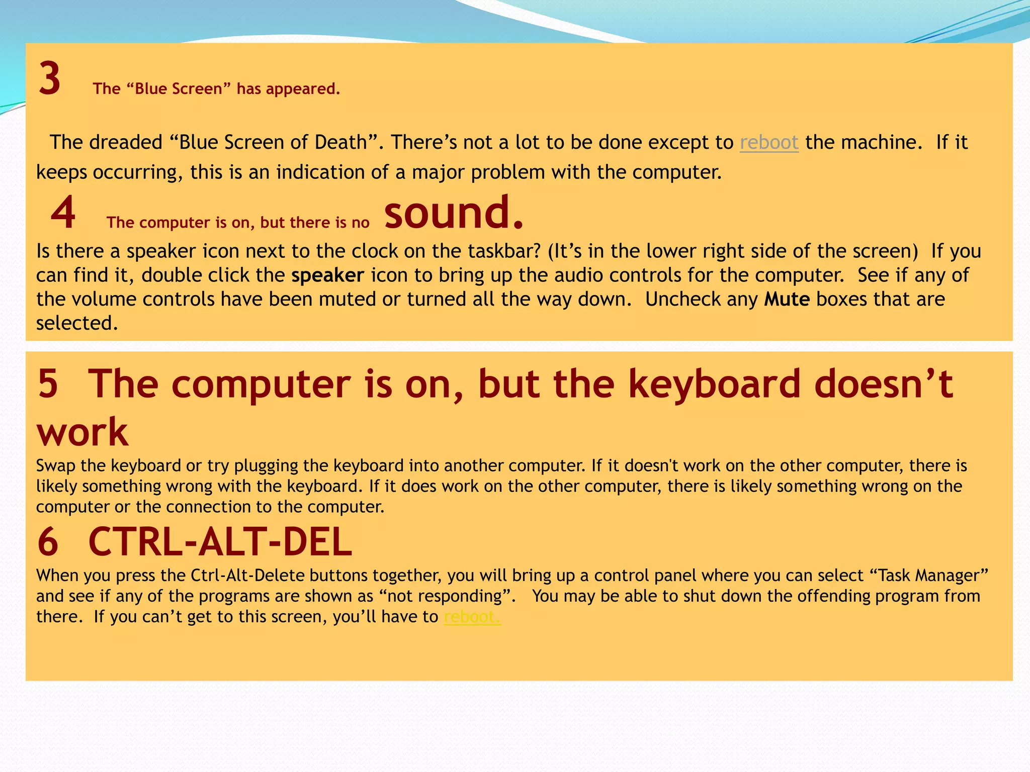 Computer hardware troubleshooting | PPTX