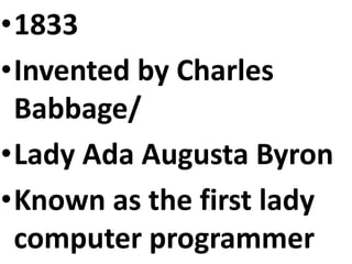 Lady Adda Agasta First Computer Programer Computer history® | PPTX