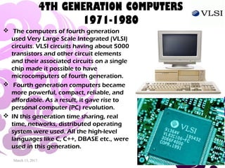 Computer,history,generations,and its types. | PPT