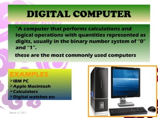 Computer,history,generations,and its types. | PPT