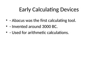 computer_history_presentation for the bsc student | PPTX