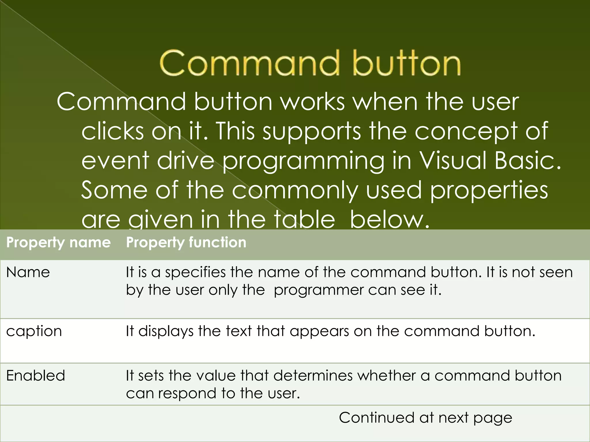toolbox and its properties in the visual basic | PPTX