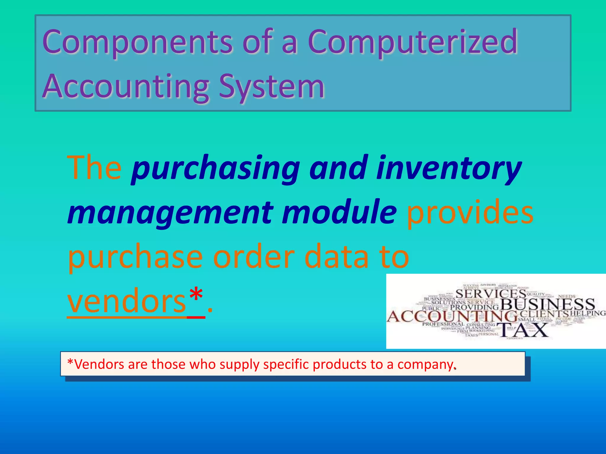 Computer in accounting | PPTX