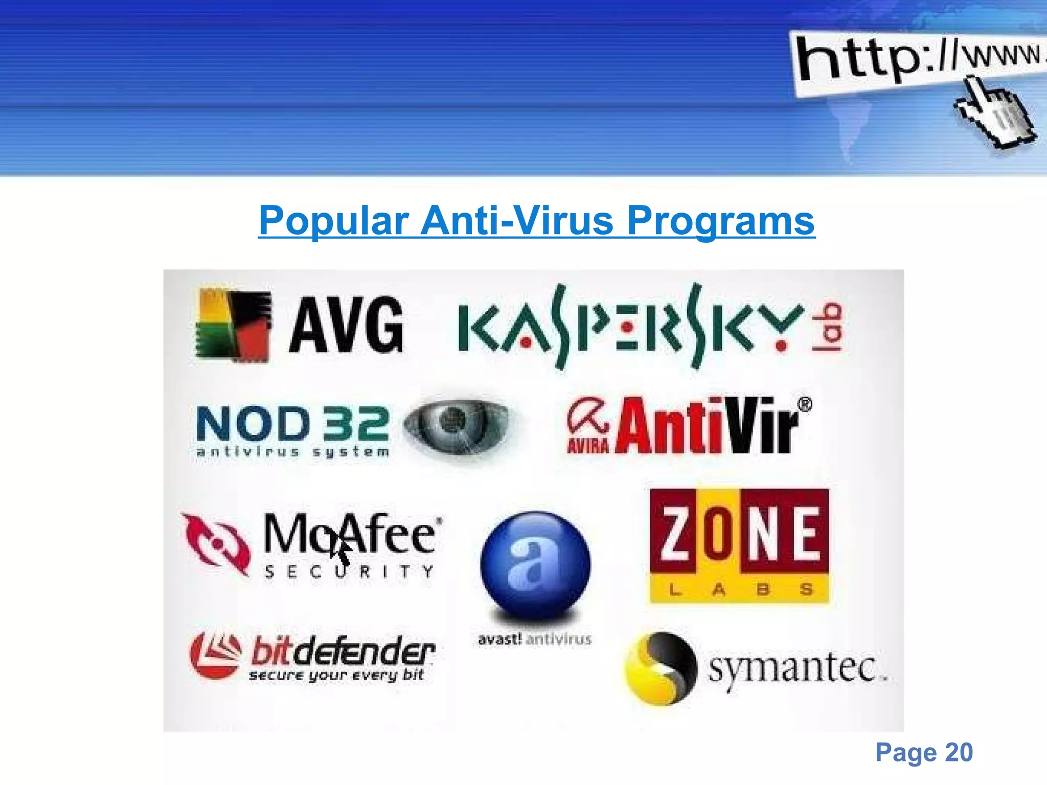 Popular Anti-Virus Programs 