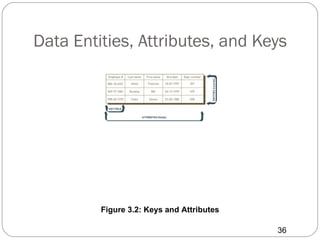 Data Entities, Attributes, and Keys




         Figure 3.2: Keys and Attributes

                                           36
 